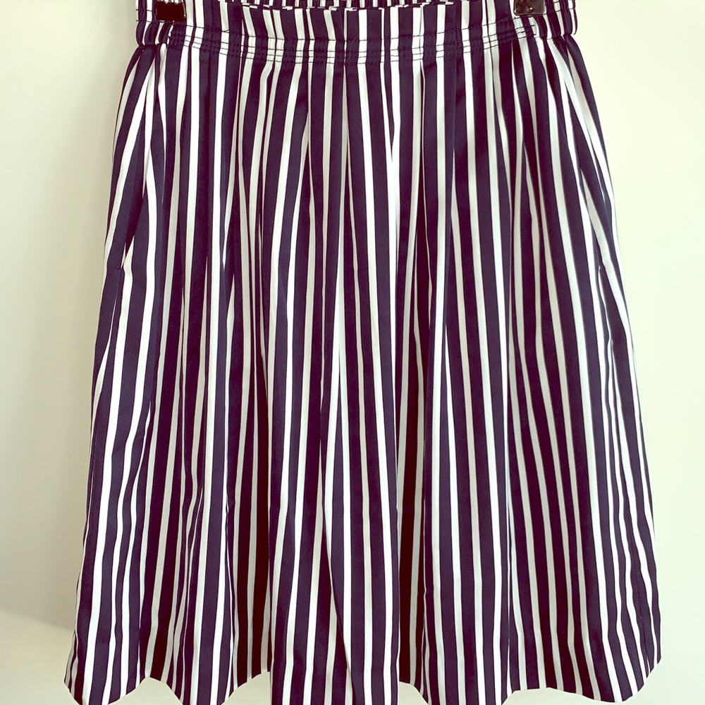 J. Crew blue and white stripped skirt